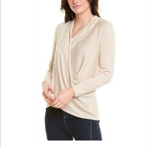 1state Cross front cozy knit top